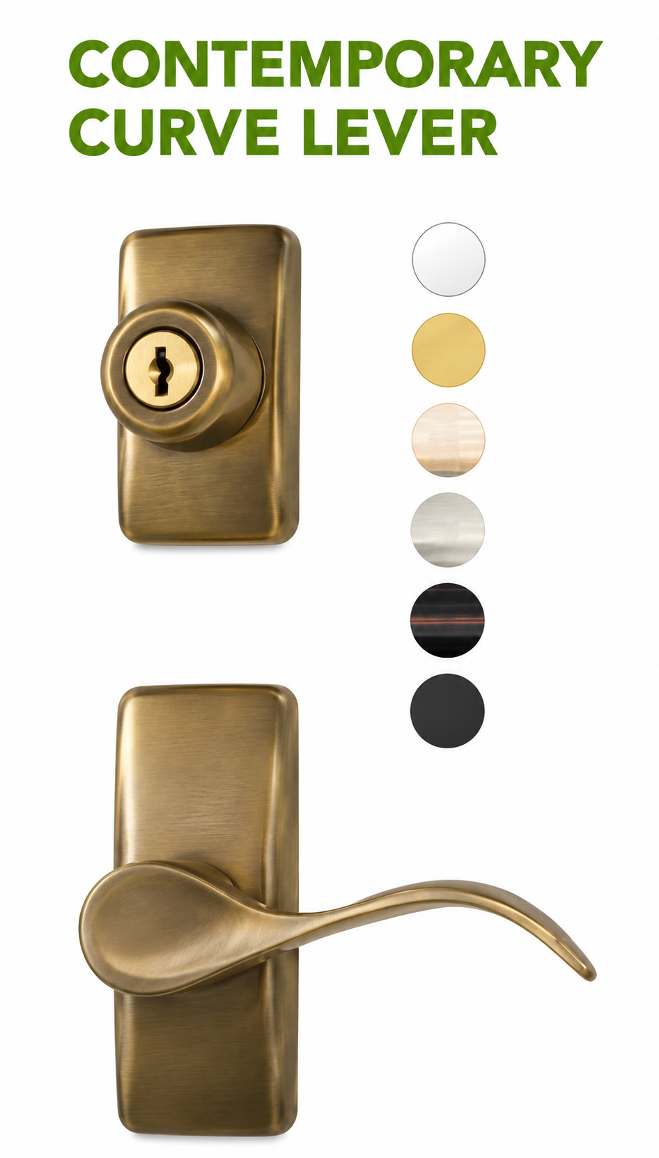 Contemporary Curve Lockset