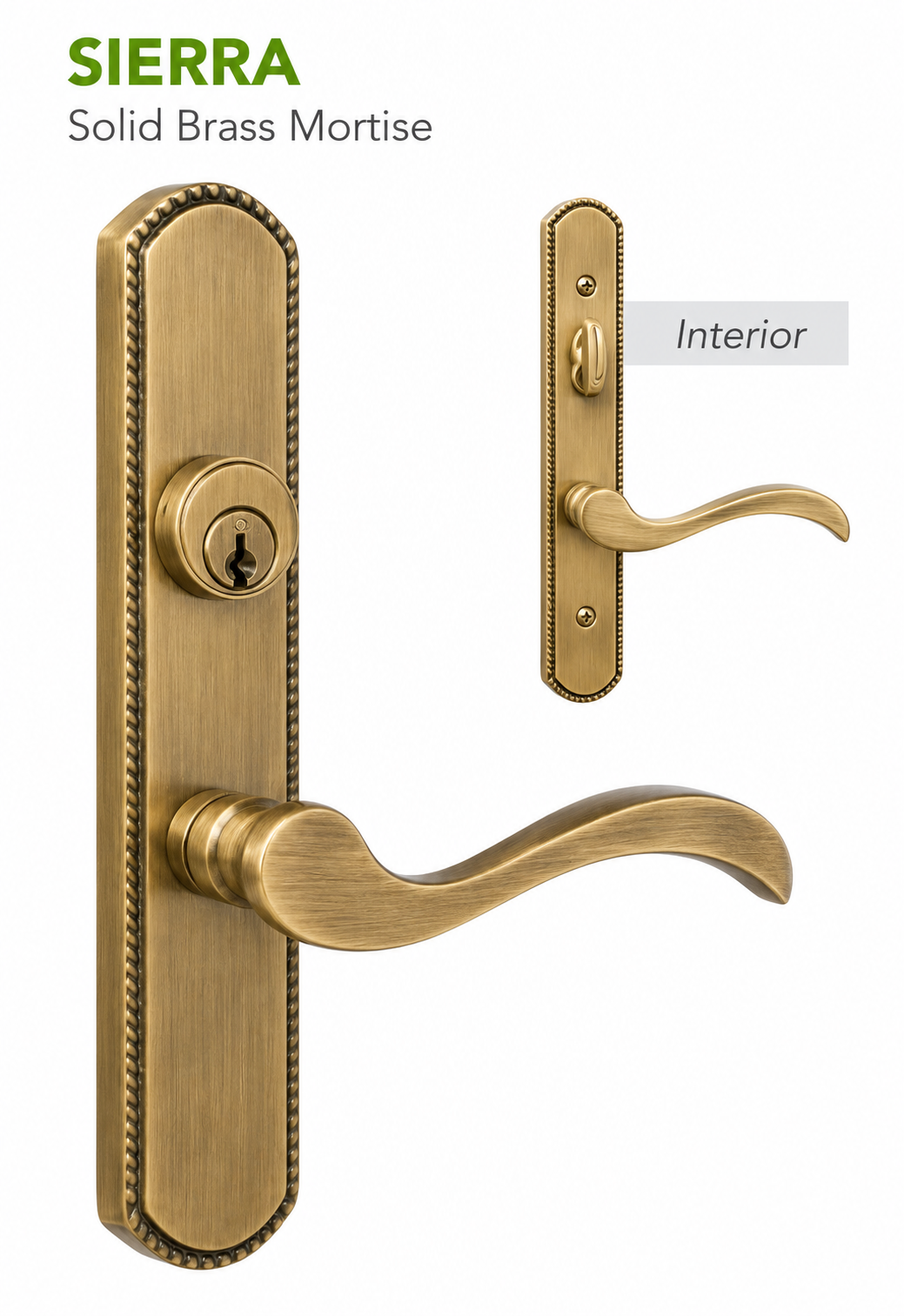 Sierra Brass Mortise Lock