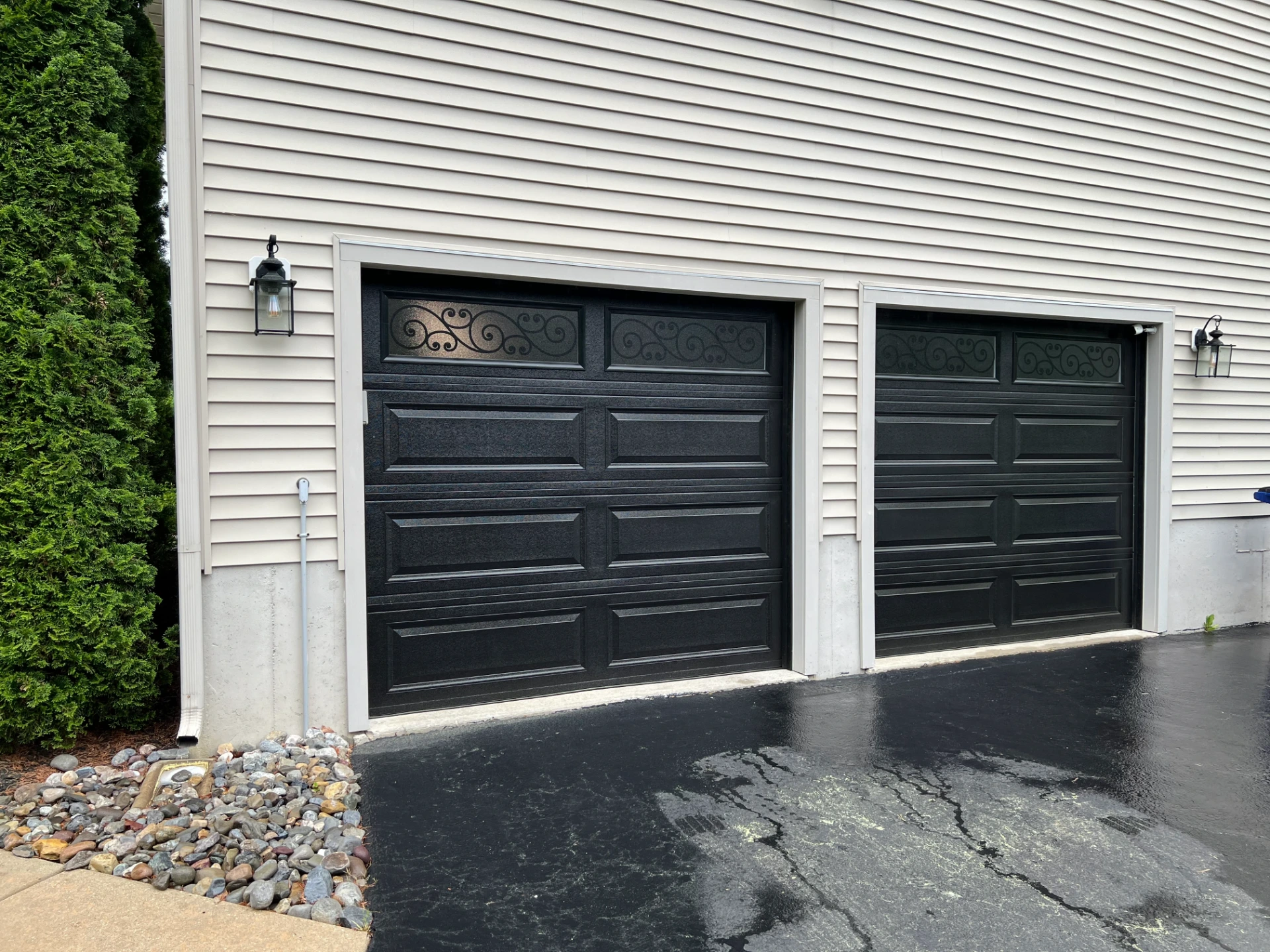 black-double-garage-doors